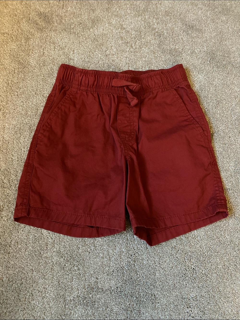 Cat & Jack XS (4/5) Casual Drawstring Shorts in Dark Red